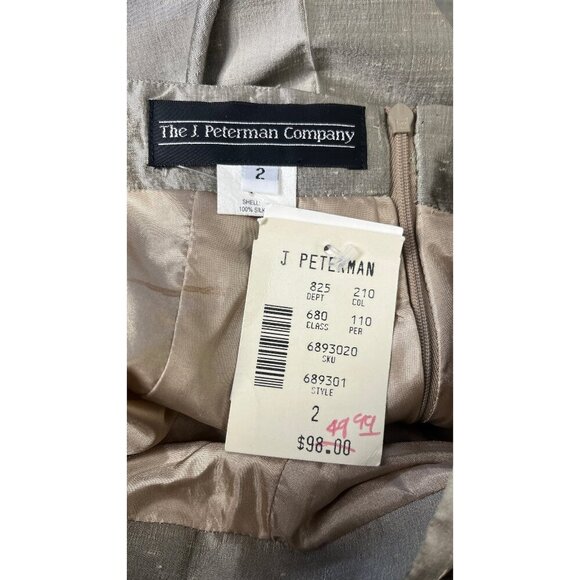 J PETERMAN COMPANY METALLIC SILK PANT TOP SET 2 - Picture 9 of 16